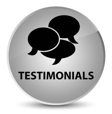 Görüşler (yorum simgesi) zarif beyaz yuvarlak düğmesi