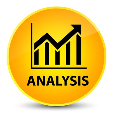 Analiz (istatistik simgesi) zarif sarı yuvarlak düğmesi