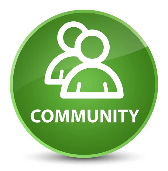 Wspólnoty (grupa ikona) elegancki miękki zielony okrągły przycisk — Zdjęcie stockowe