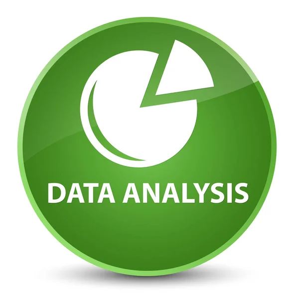 データ分析 (グラフ アイコン) エレガントなソフト グリーン丸ボタン — ストック写真