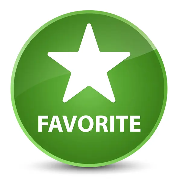 Favorito (ícone estrela) botão redondo verde suave elegante — Fotografia de Stock