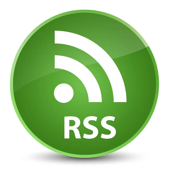 RSS elegant soft green round button — Stock Photo, Image