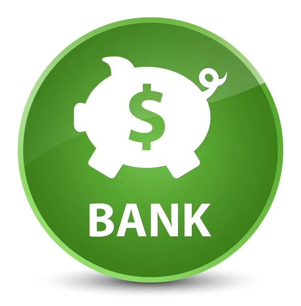 Banco (signo de dólar caja de cerdito) elegante botón redondo verde suave — Foto de Stock