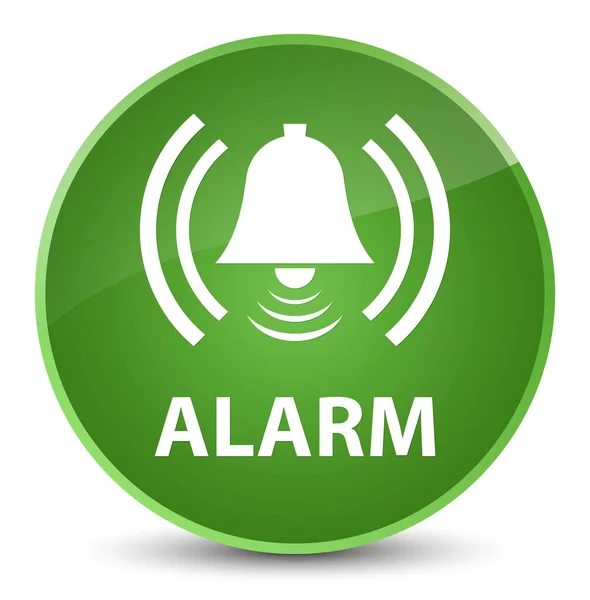 Allarme (icona campana) elegante morbido pulsante rotondo verde — Foto Stock