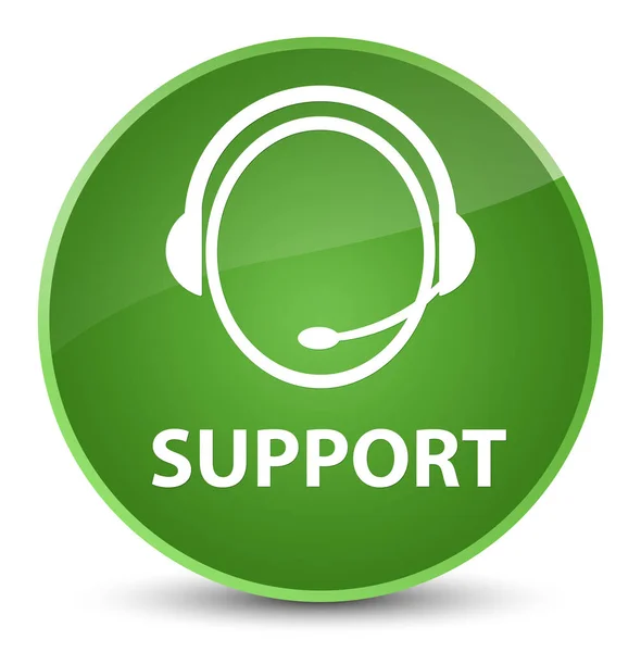 Поддержка (значок обслуживания клиентов) элегантная мягкая зеленая круглая кнопка — стоковое фото