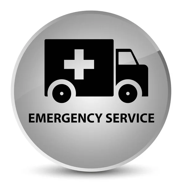 Servicio de emergencia elegante botón redondo blanco — Foto de Stock