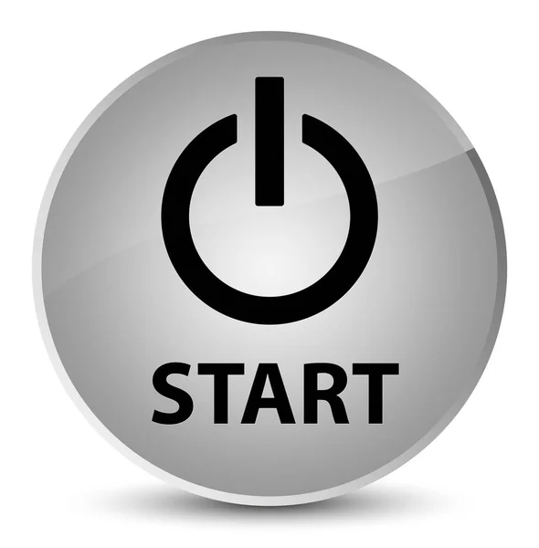 Start (power ikonen) eleganta vita runda knappen — Stockfoto