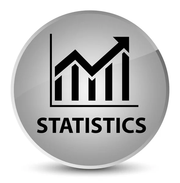 Estatísticas elegante botão redondo branco — Fotografia de Stock