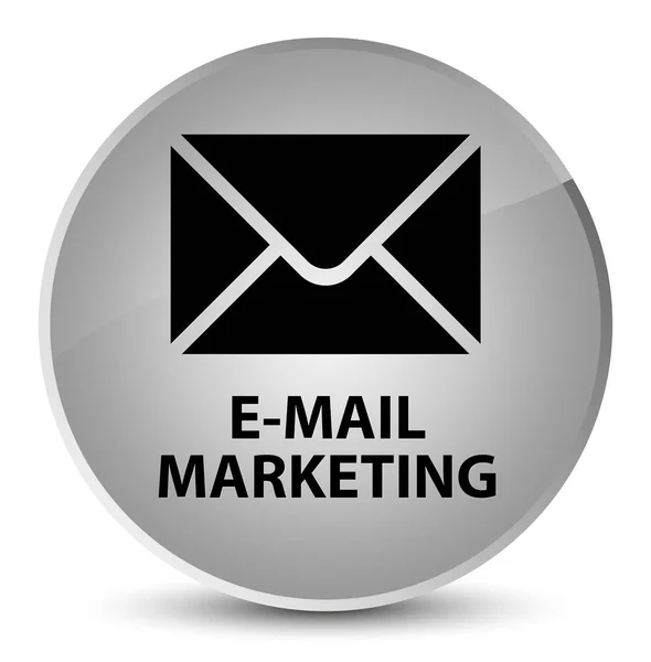 Ηλεκτρονικού ταχυδρομείου μάρκετινγκ κομψό λευκό στρογγυλό κουμπί — Φωτογραφία Αρχείου