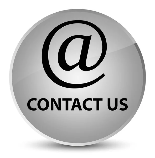 Contattaci (icona indirizzo email) elegante pulsante rotondo bianco — Foto Stock
