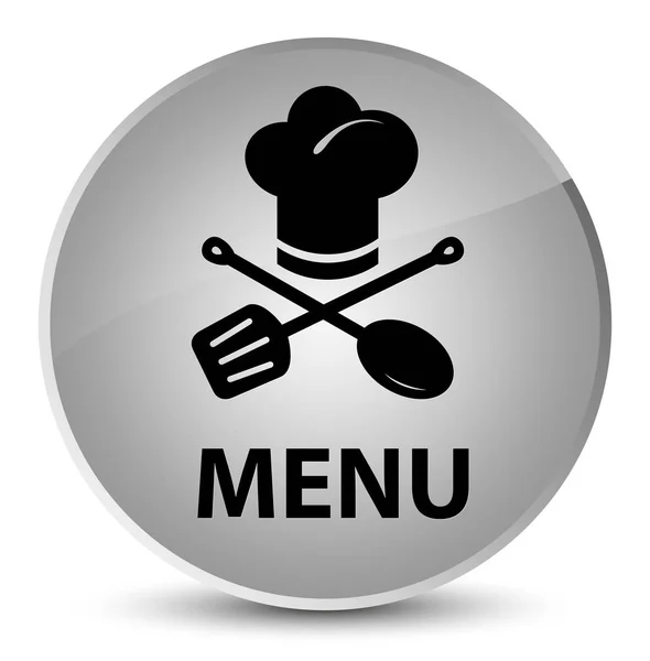 Menü (Restaurant-Symbol) eleganter weißer runder Knopf — Stockfoto