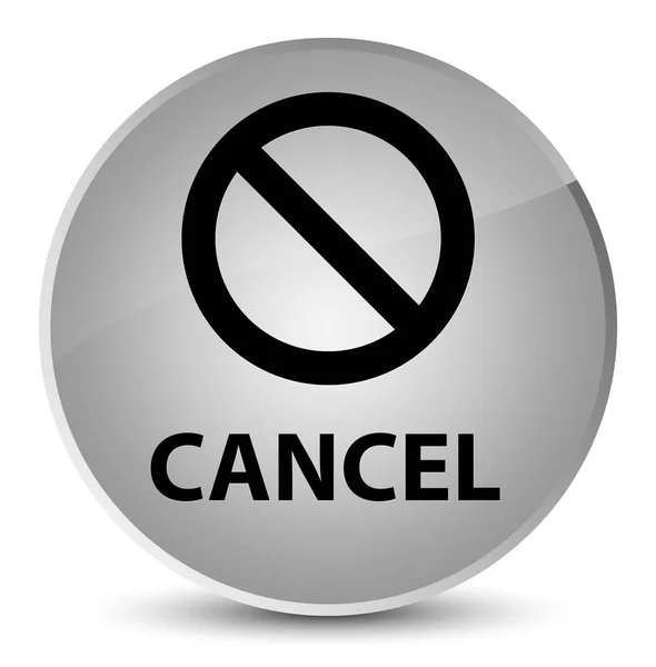 Отмена (знак запрета) элегантная белая круглая кнопка — стоковое фото