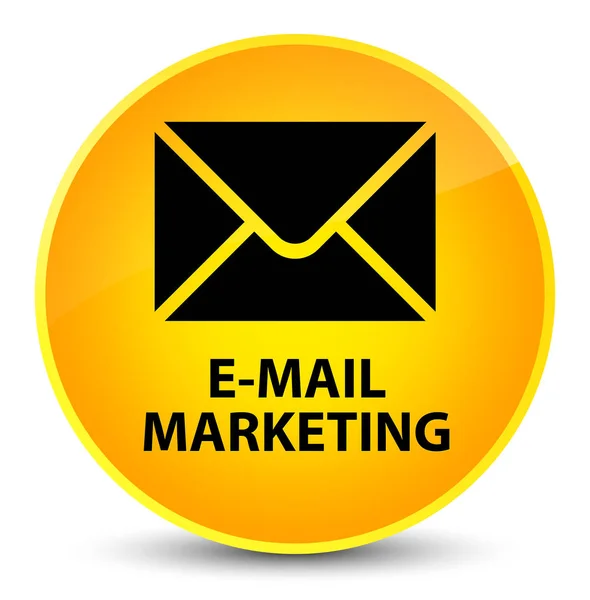 E-mail marketing elegancki okrągły przycisk żółty — Zdjęcie stockowe