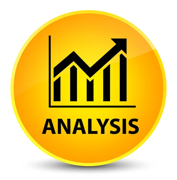Elemzés (statisztikák ikon) elegáns sárga kerek gomb — Stock Fotó
