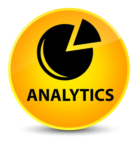 Analytics (ikonę wykresu) żółty elegancki okrągły przycisk — Zdjęcie stockowe