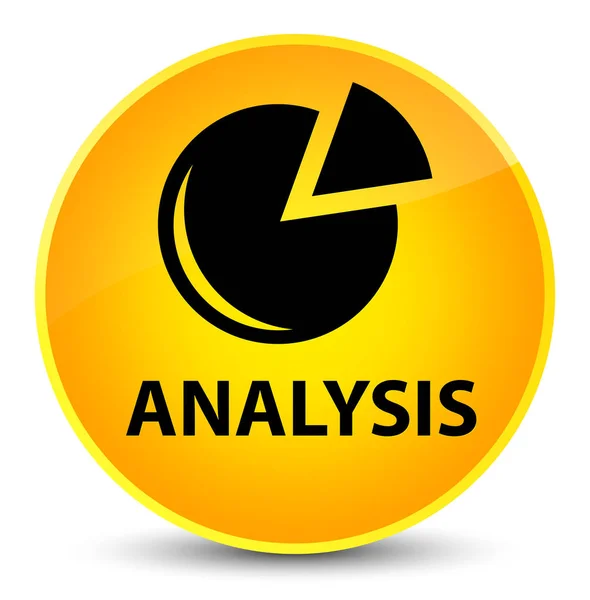 Analizy (ikonę wykresu) żółty elegancki okrągły przycisk — Zdjęcie stockowe
