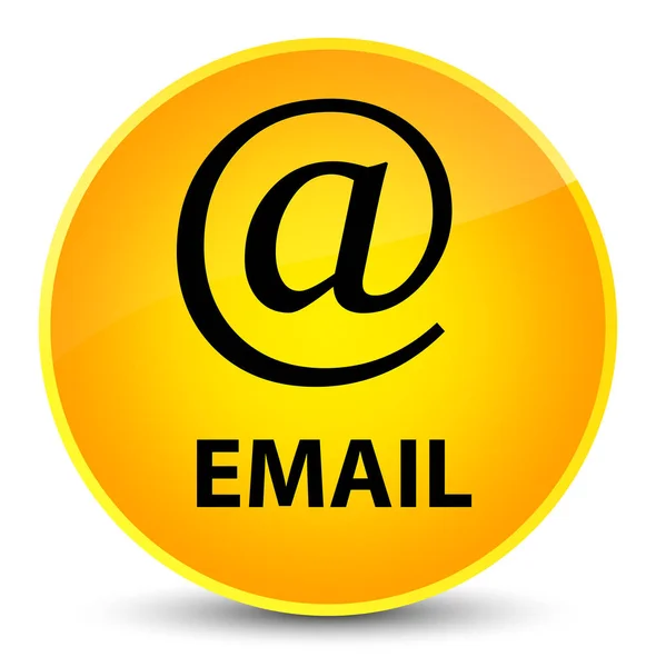 Email (ícone de endereço) botão redondo amarelo elegante — Fotografia de Stock