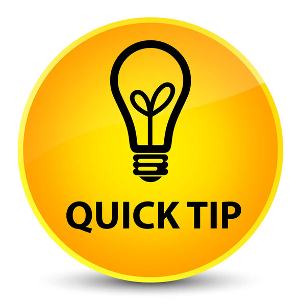 Quick tip (bulb icon) elegant yellow round button