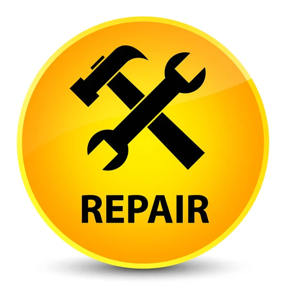 Elegante gele ronde knop Repair (pictogram hulpprogramma's) — Stockfoto