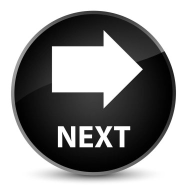 Sonraki zarif siyah yuvarlak düğmesi