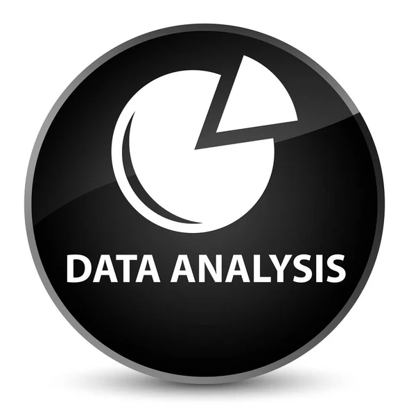 データ分析 (グラフ アイコン) エレガントな黒の丸いボタン — ストック写真