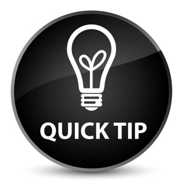 Çabuk uç (ampul simgesi) zarif siyah yuvarlak düğmesi