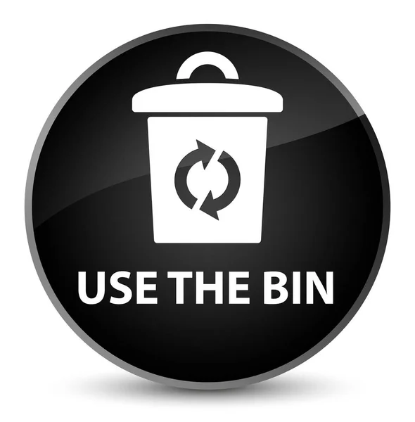 Gebruik de bin elegante zwarte ronde knop — Stockfoto