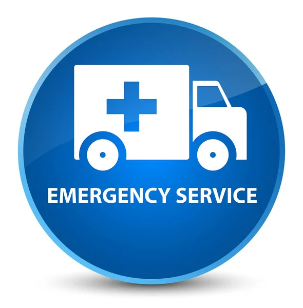Servicio de emergencia elegante botón redondo azul — Foto de Stock