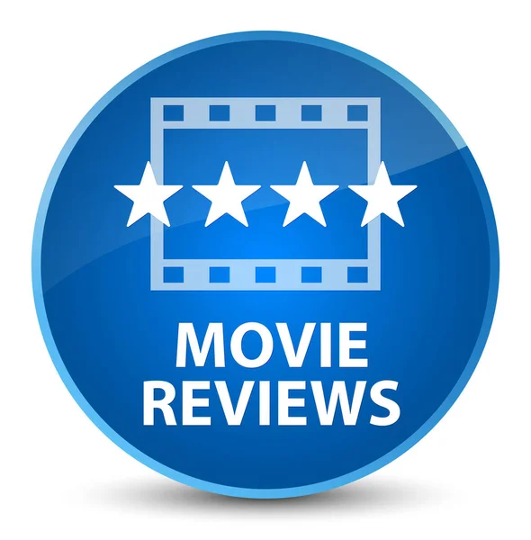 Movie reviews elegant blue round button — Stock Photo, Image