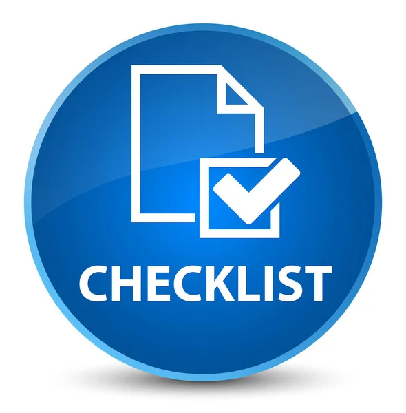 Checklist elegante pulsante rotondo blu — Foto Stock