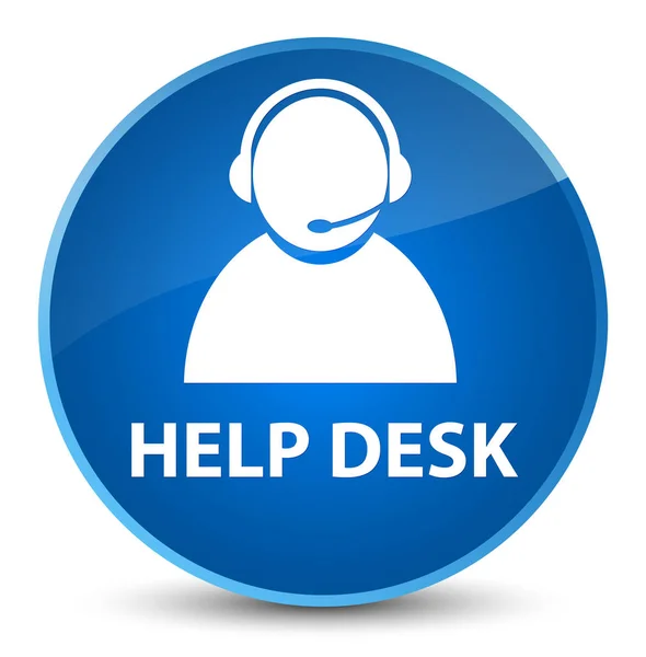 Mesa de ajuda (ícone de atendimento ao cliente) botão redondo azul elegante — Fotografia de Stock