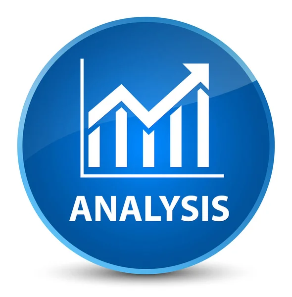 Analyse (Statistik-Symbol) eleganter blauer runder Knopf — Stockfoto