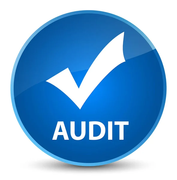Audit (Validierungssymbol) eleganter blauer runder Knopf — Stockfoto