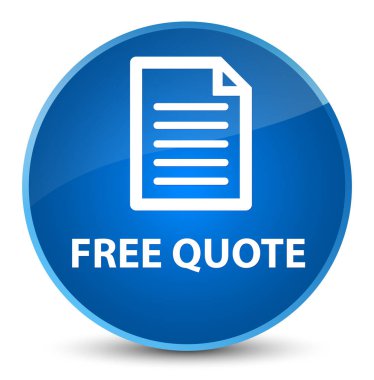 Ücretsiz fiyat teklifi (sayfa simgesi) zarif mavi yuvarlak düğmesi