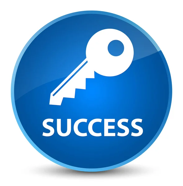 Éxito (icono clave) elegante botón redondo azul —  Fotos de Stock