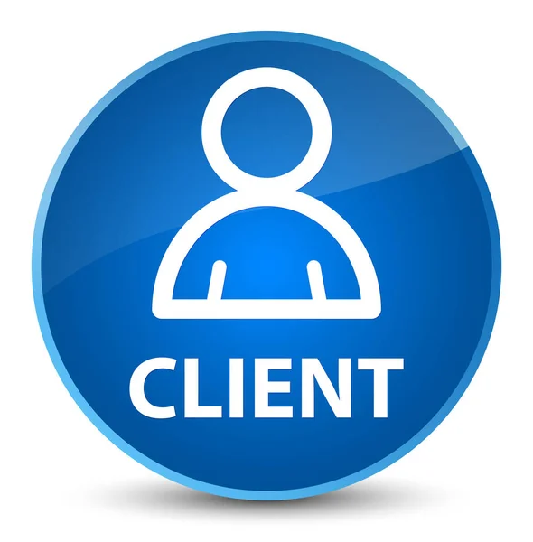 Client (Mitglied-Symbol) eleganter blauer runder Knopf — Stockfoto