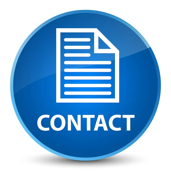 Contacto (icono de página) elegante botón redondo azul — Foto de Stock