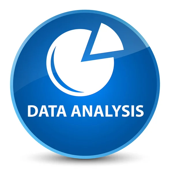 Data analys (diagram ikon) eleganta blå runda knappen — Stockfoto