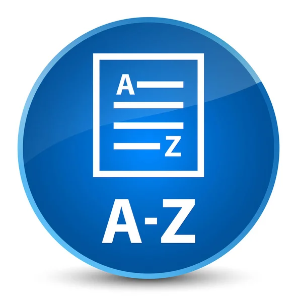 A-Z (icono de la página de lista) botón redondo azul elegante — Foto de Stock