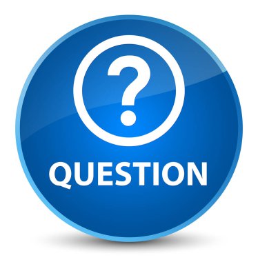 Soru zarif mavi yuvarlak düğmesi