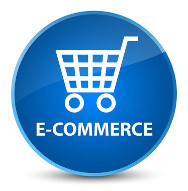 E-ticaret zarif mavi yuvarlak düğmesi