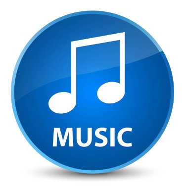 Müzik (tune simgesi) zarif mavi yuvarlak düğmesi