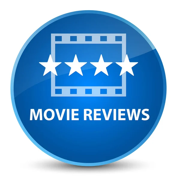 Movie reviews elegant blue round button — Stock Photo, Image