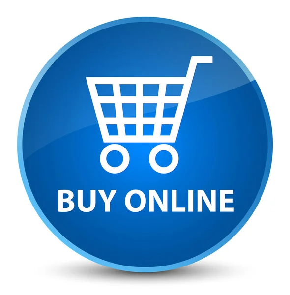 Comprar online elegante botão redondo azul — Fotografia de Stock
