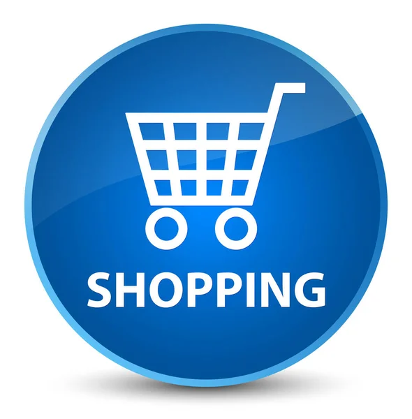Shopping elegant blue round button — Stock Photo, Image