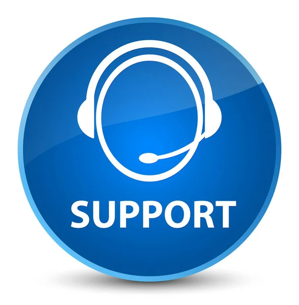 Support (icône du service client) élégant bouton rond bleu — Photo