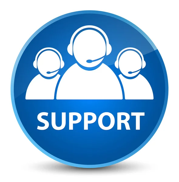 Support (customer care team icon) elegant blue round button — Stock Photo, Image