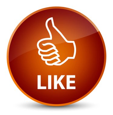 Zarif kahverengi yuvarlak düğmesinin