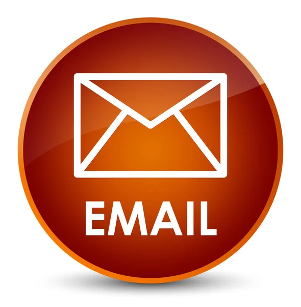 电子邮件优雅棕色圆形按钮 — 图库照片