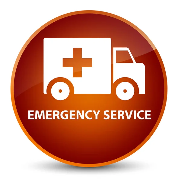 Emergency service elegant brun rund knap - Stock-foto